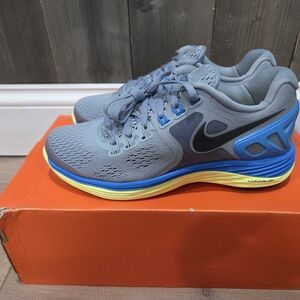 Nike Gray and Blue Women's Sneakers